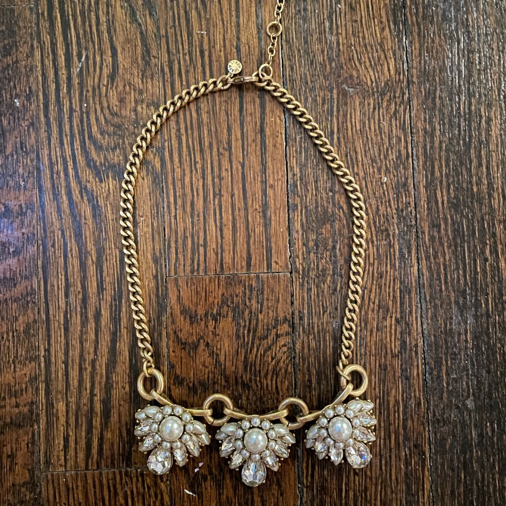 JCREW PEARL AND RHINESTONE NECKLACE